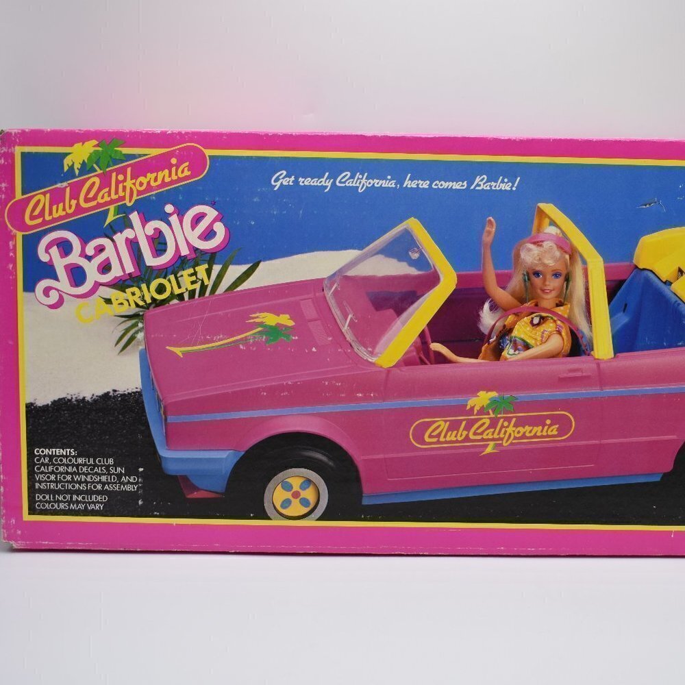 Vintage 1988 Barbie Pink Volkswagen Convertible Cabriolet Club California Sealed